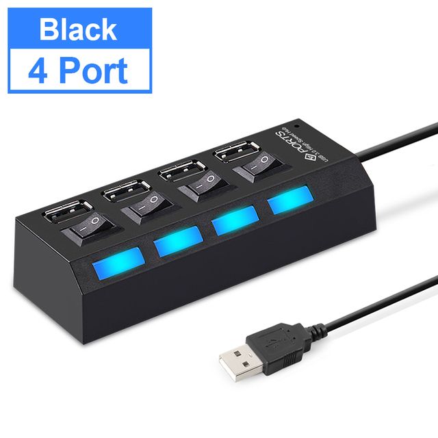 Black 4 Ports