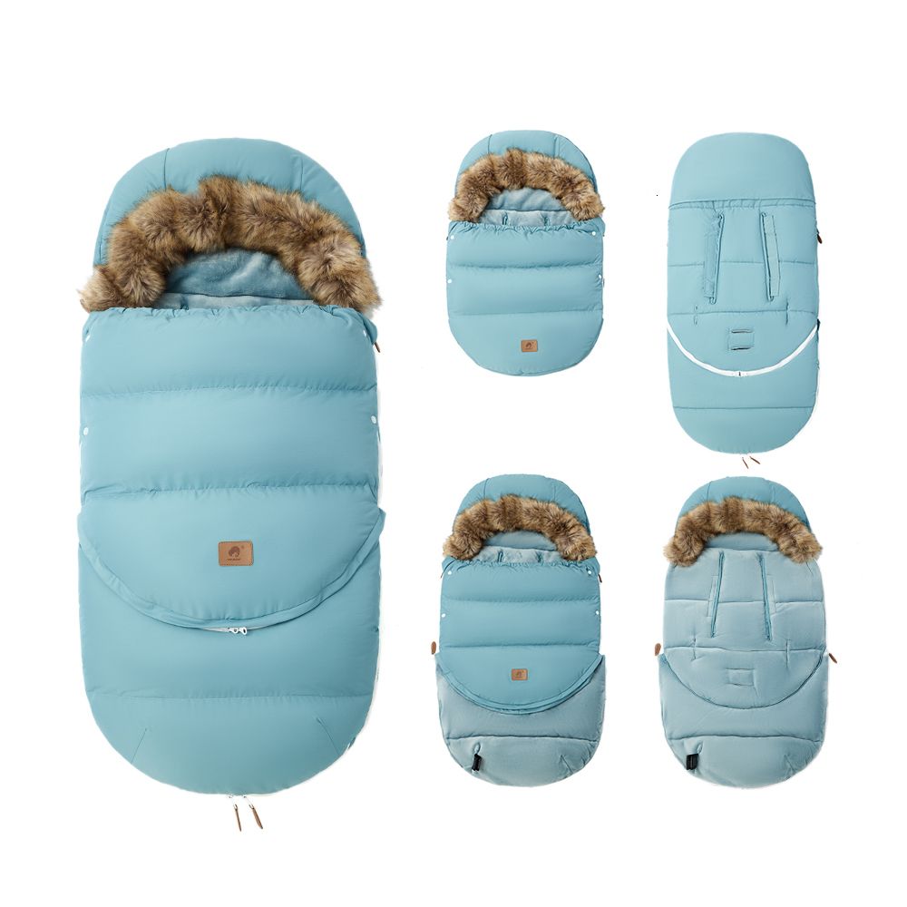 Sacos de dormir Saco de bebé en cochecito Invierno Cuello de piel a prueba  de viento Extraíble 2 estilos Saco para pies 0 36 Meses Para carrito Cesta