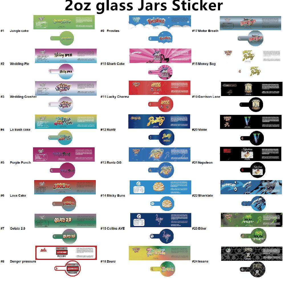 #6 Mix 2oz Glass Jar Stickers