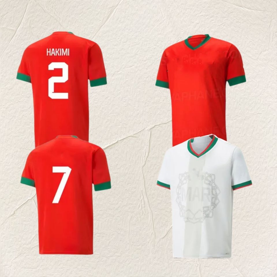 Morocco Soccer Jerseys Moroccan National Team HAKIMI ZIYECH EN NESYRI