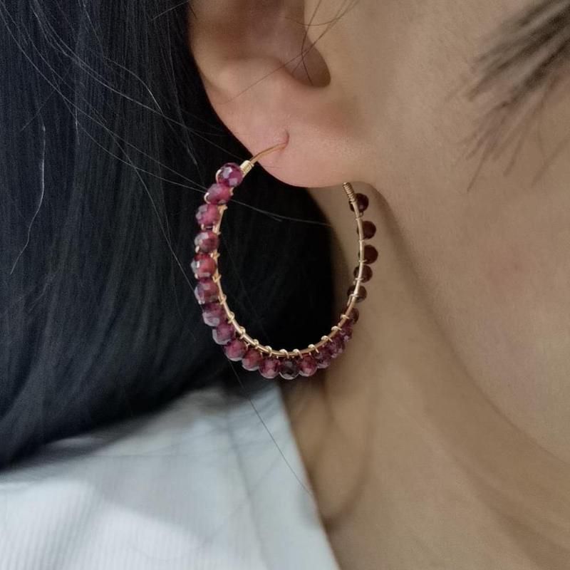 Garnet 14k ouro preenchido