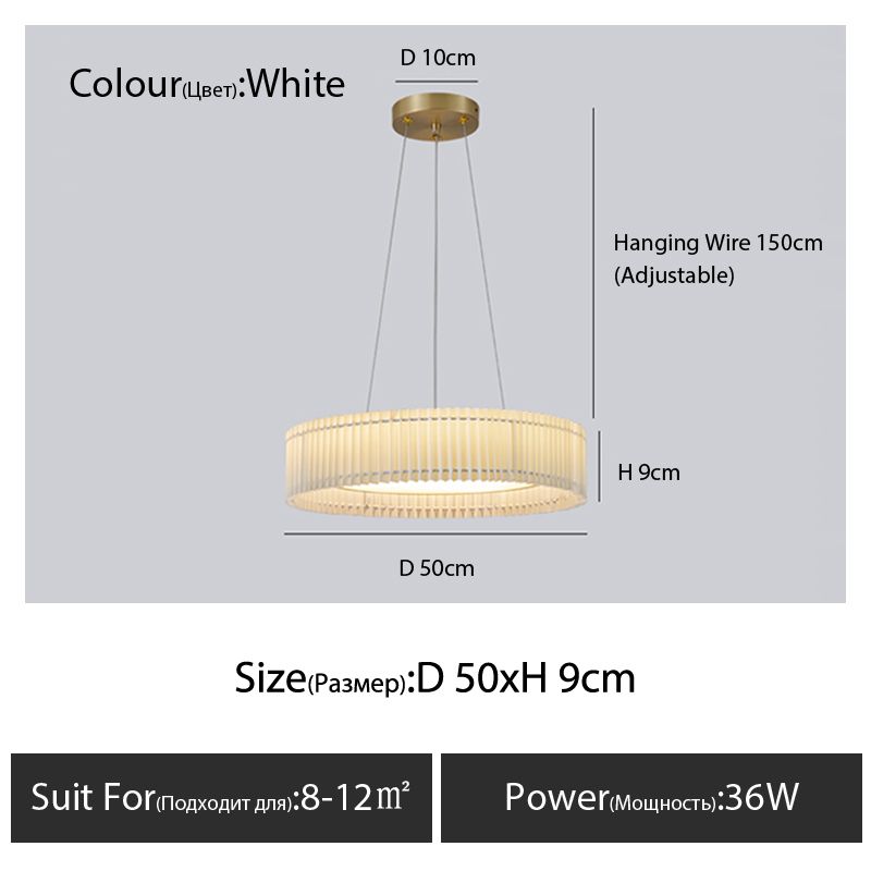 Kroonluchter D50cm 3 kleurenlichten