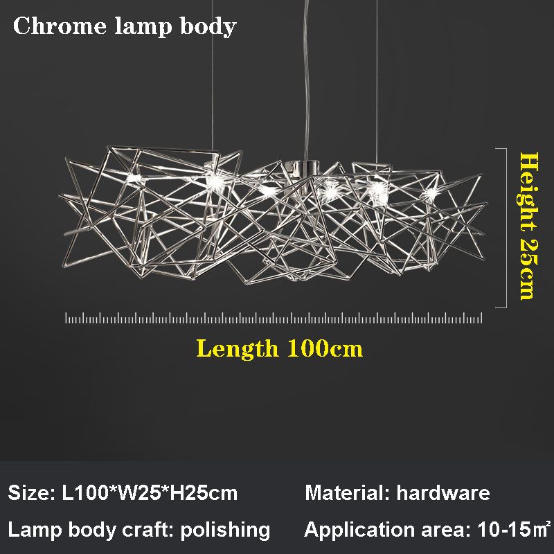 L100-W25-H25 cm Luce calda senza telecomando