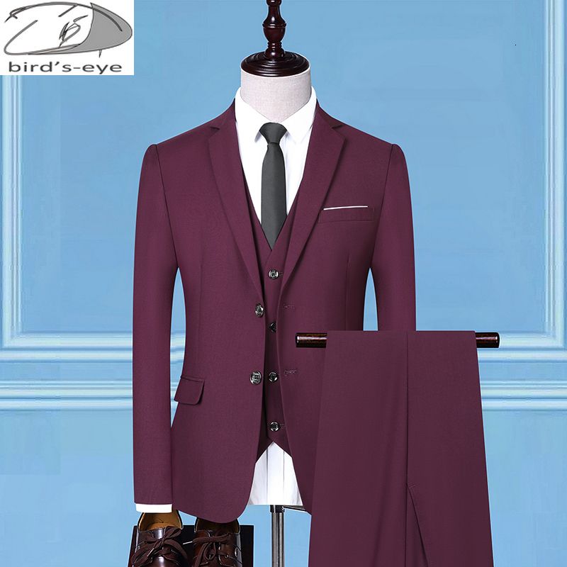 2 button wine red