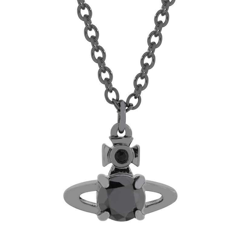 Titanium Black Diamond Four Claw Neckl