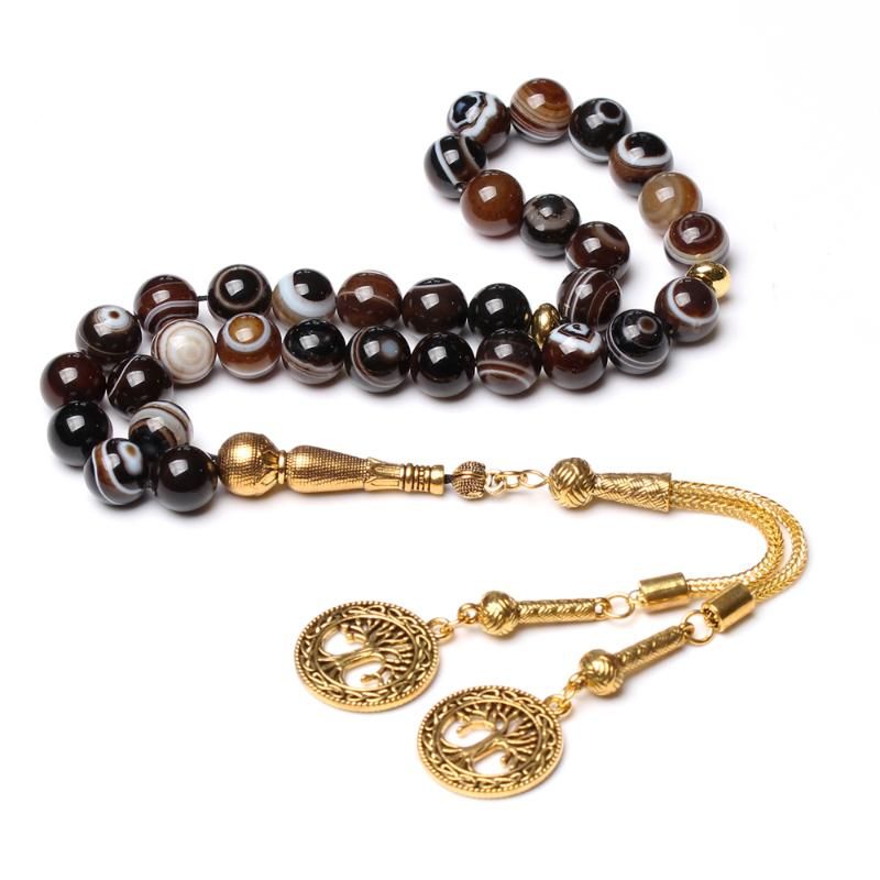 Options: Agate Tasbih 8 mm 33 perles;