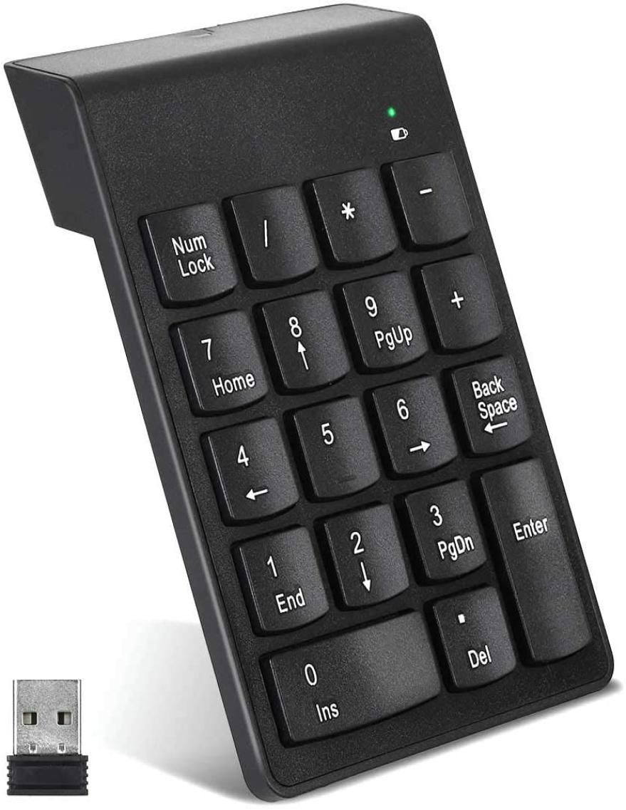 Numérico Sem Fio Teclado 18 Chaves Número Portátil Numpad Com 24G Mini USB  Number Pad Para Laptop Notebook Desktop6814070 De $52,87