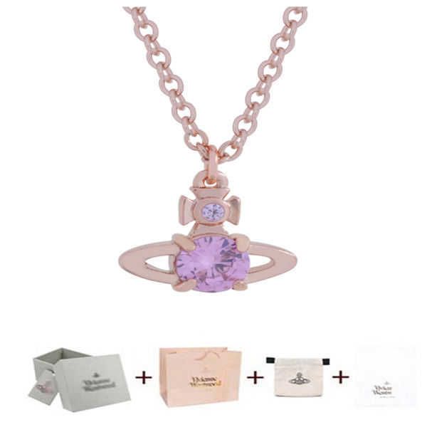Rose Gold Four Claw Diamond Necklace+s12
