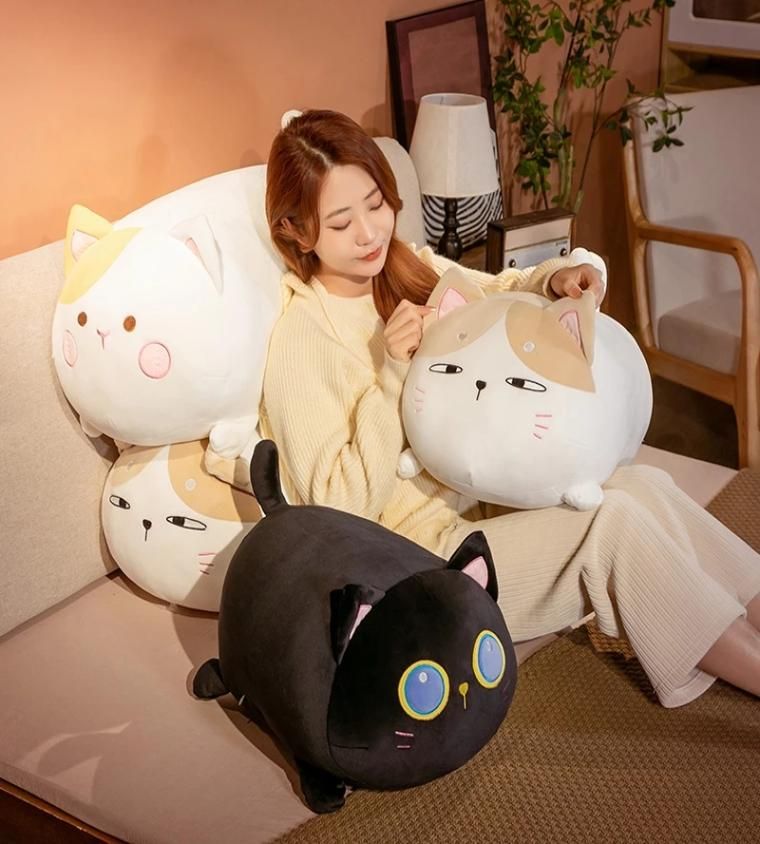 3550cm Lovely Cartoon Squishy Fatty Cats Plush Toy Pillow Stuffed Soft Cute  Animal Kitten Appease Dolls for Children Girlfriend G4252405