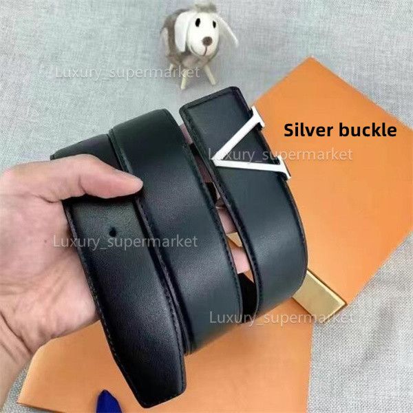 #20 Silver Buckle+ massief zwart