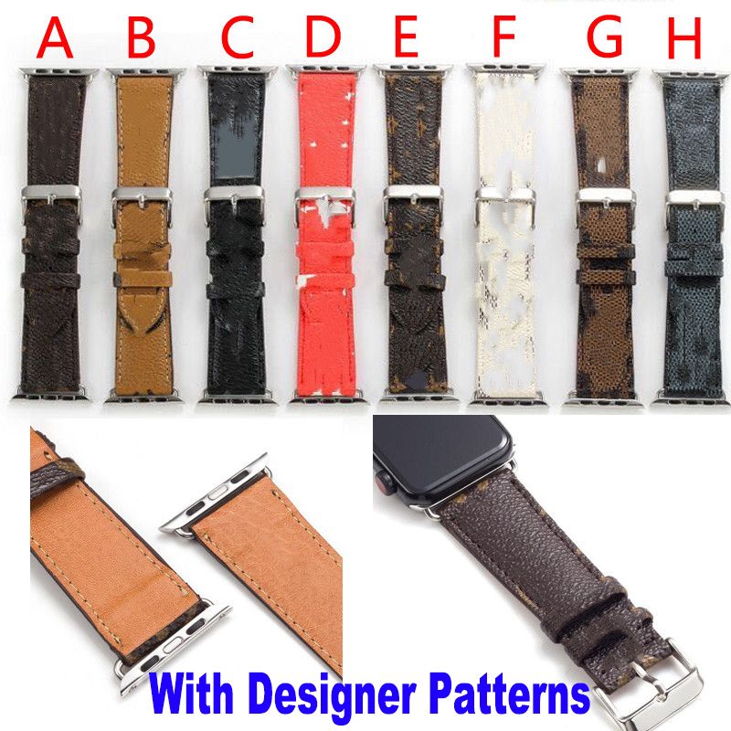 Custom Apple Watch Band 40mm 38mm 42mm 44mm Leather 40mm Monogram