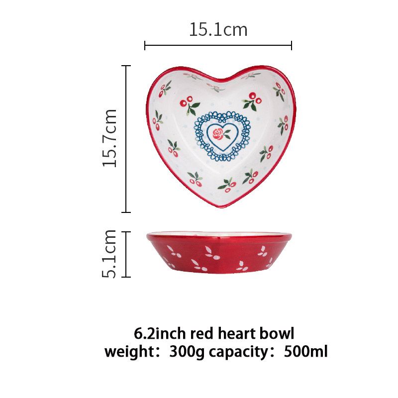 6.2inch heart red