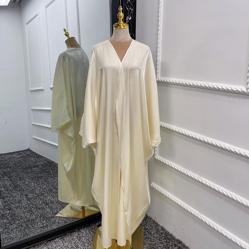 beżowy otwarty Abaya 1