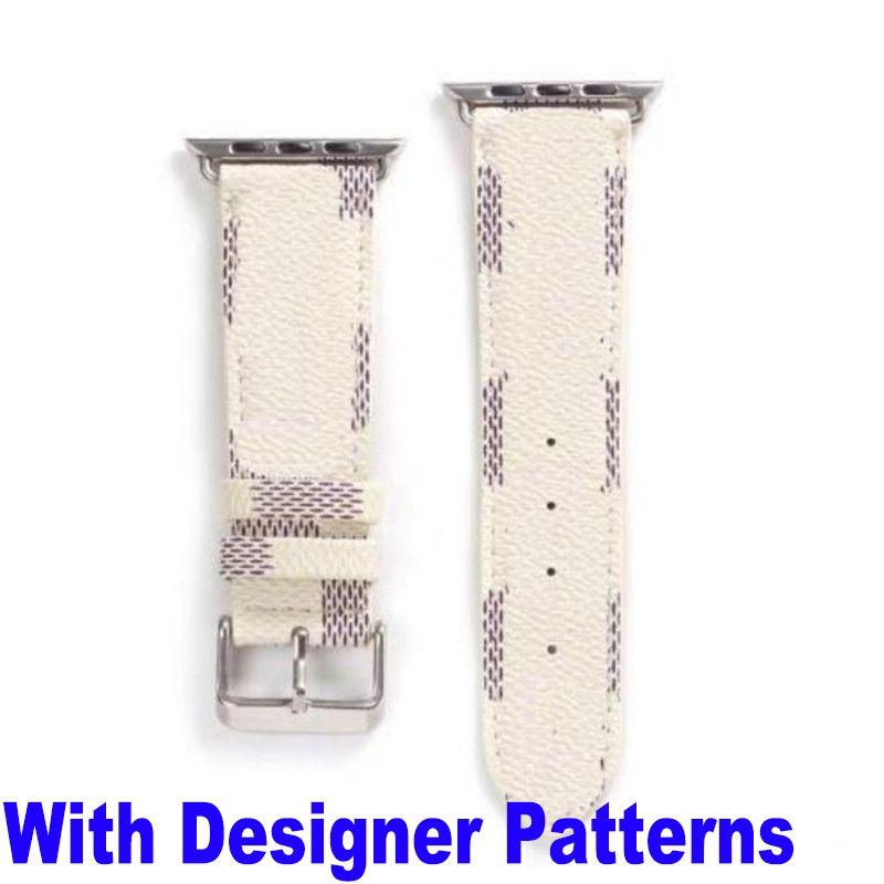 Louis Vuitton Apple Watch Band Straps Compatible iWatch 6 5 4 3 2 1 38mm  40mm 41mm 42mm 44mm 45mm Replacement Band - White Check - Louis Vuitton Case