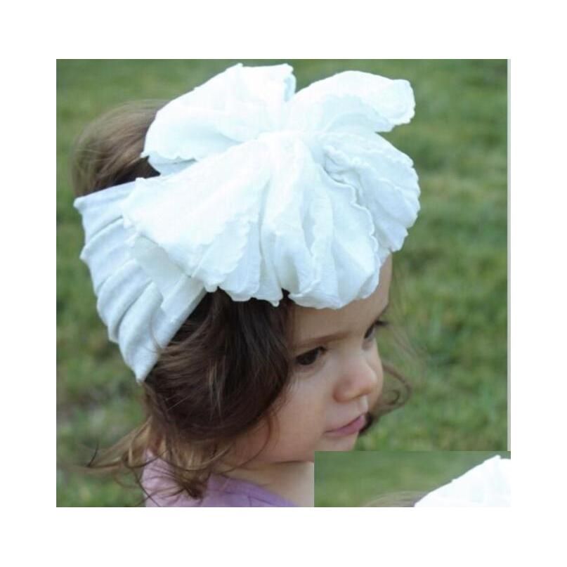 Hair Accessories Cute Big Bow Hairband Baby Girls Toddler Kids Lace Elastic  Headband Knotted Turban Head Wraps Bowknot Drop Delivery Dhdqn