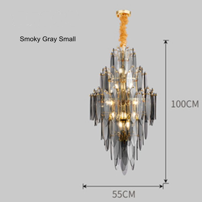 Rokerig grijs klein met LED -lamp