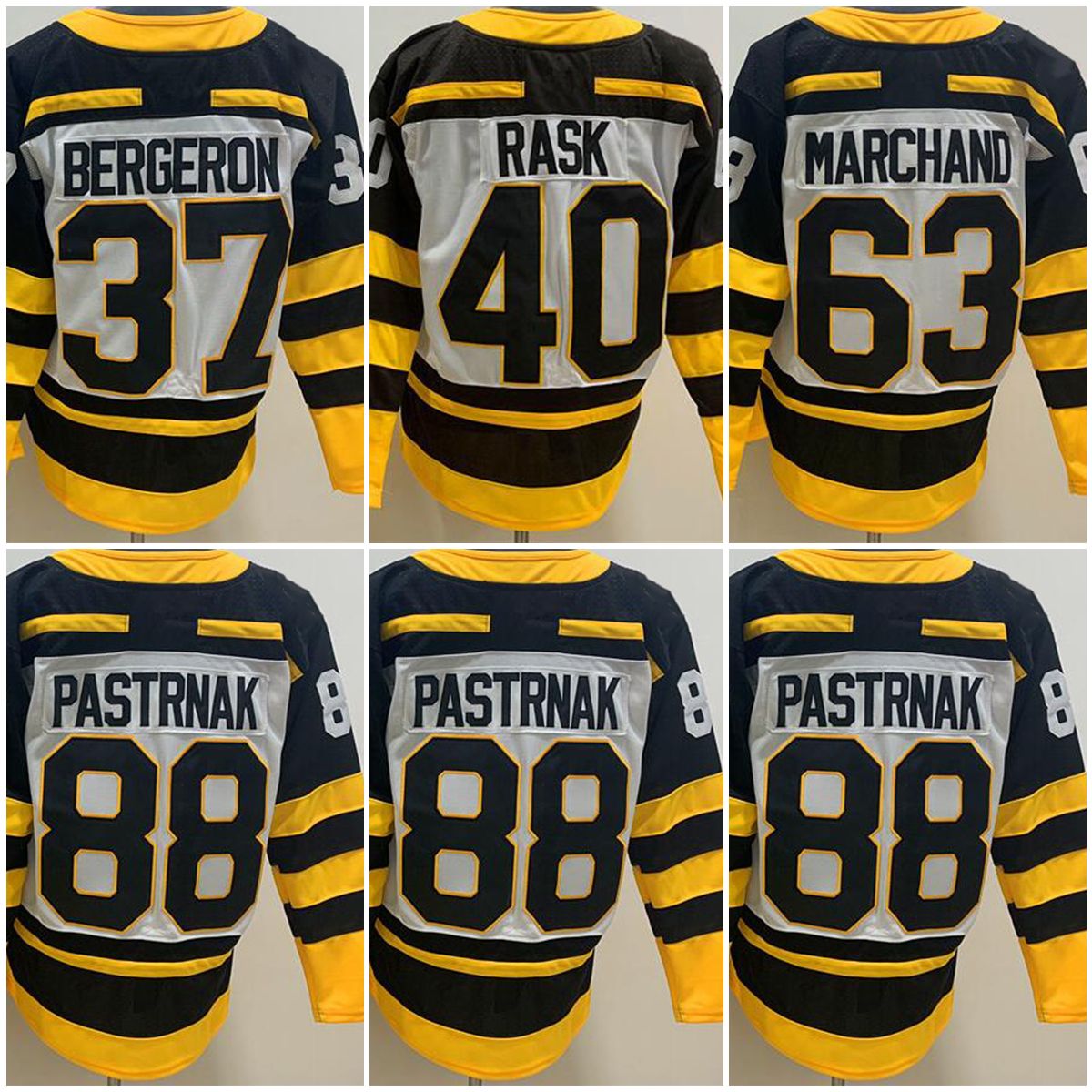 Reverse Retro Patrice Bergeron Jerseys Brad Marchand David Pastrnak Charlie  McAvoy Tuukka Rask Jake DeBrusk Bobby Orr Hockey Taylor Hall Black White  Winter Classic From 18,18 €