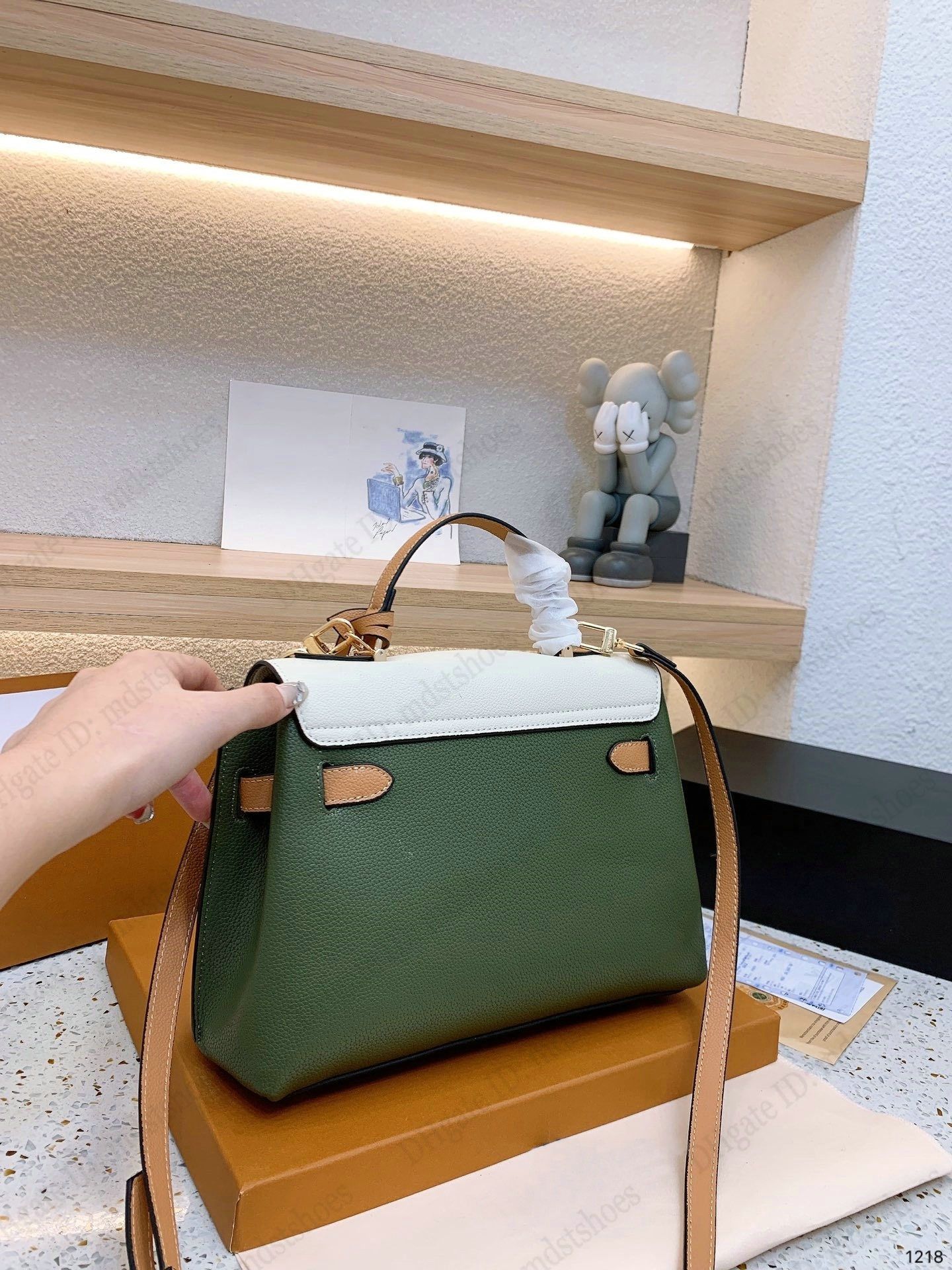 LockMe Ever BB Tote Shoulder Bag Designer Vintage Sleek Shape Flap Bags  Keybell Turn Lock Handbag Smokey Brown / Quartz White / Caramel Black  M58978 From Mdstshoes, $65.29