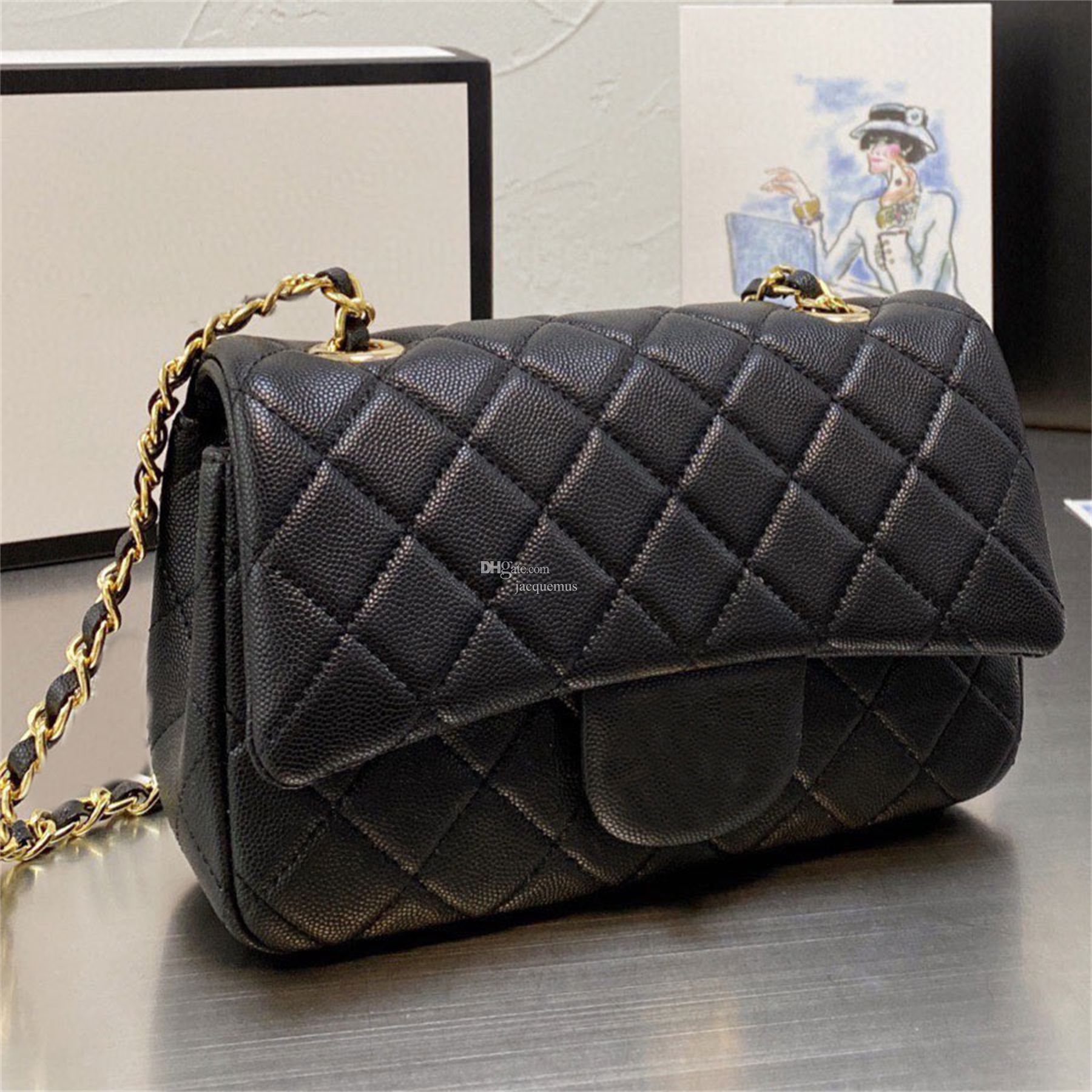 7A Caviar Grain Cowhide Leather Designer Shoulder Bag Women Classic Flap  Handbags Pearl Chain Strap Clutch Handbags Fashion Bags Crossbody From  Verygoodbags, $31.09
