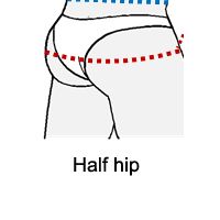 Halb-Hip ohne Beutel