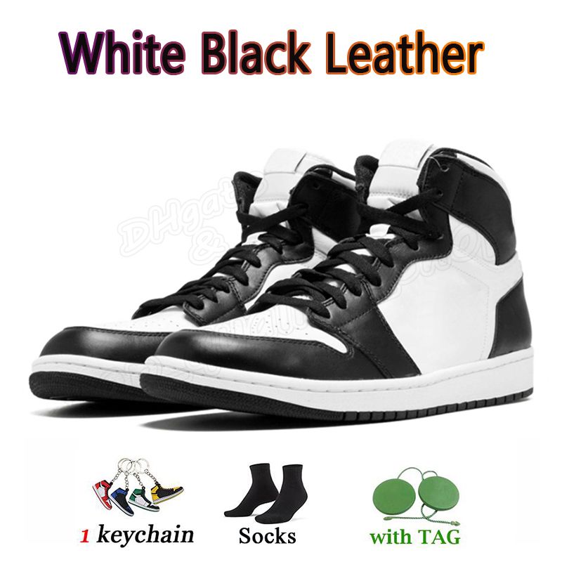 14 White Black Leather