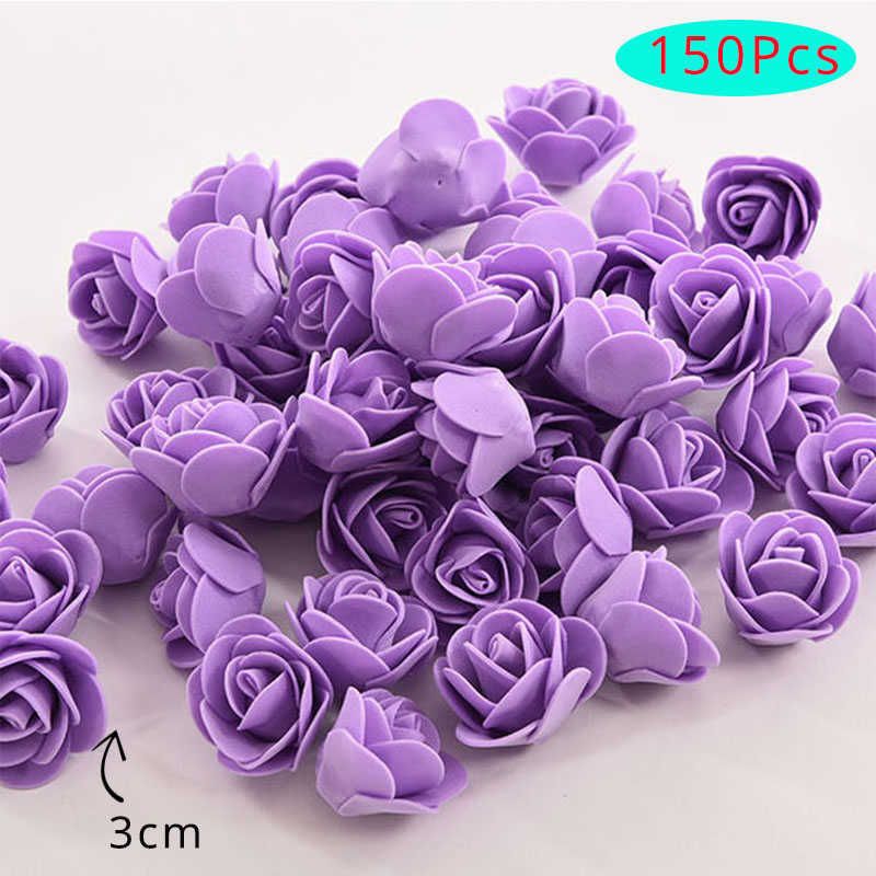 150pcs púrpura de la flor