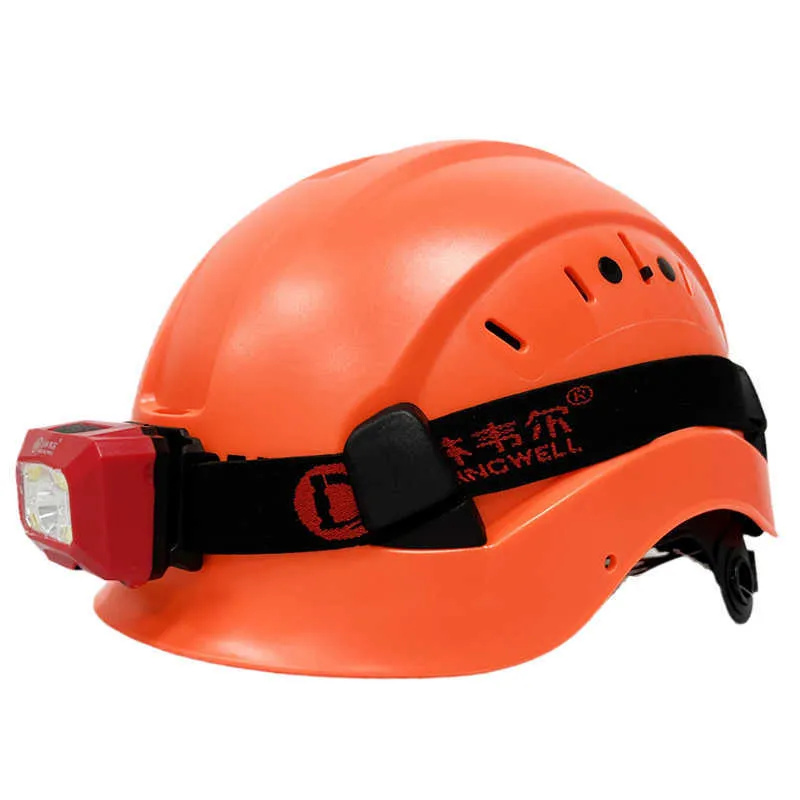 Casco Con Luz LED - Norma EN397 (construcción/pesca)