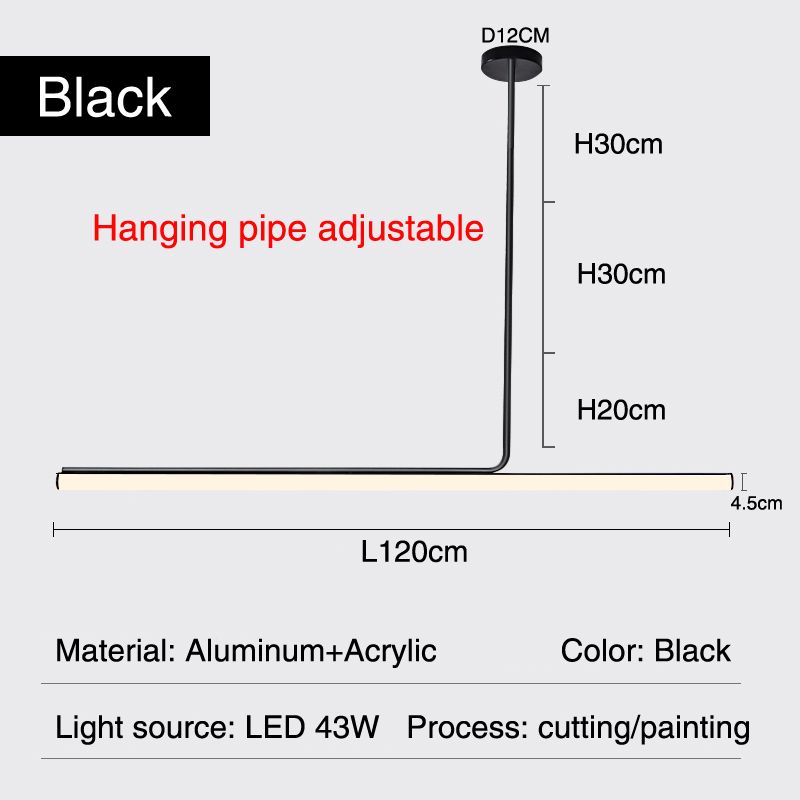 black L120cm Neutral light