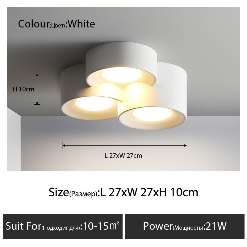 Luce neutra bianca a 3 teste