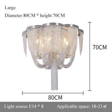 D80cm com 8 lâmpadas frescas lâmpadas branco LED