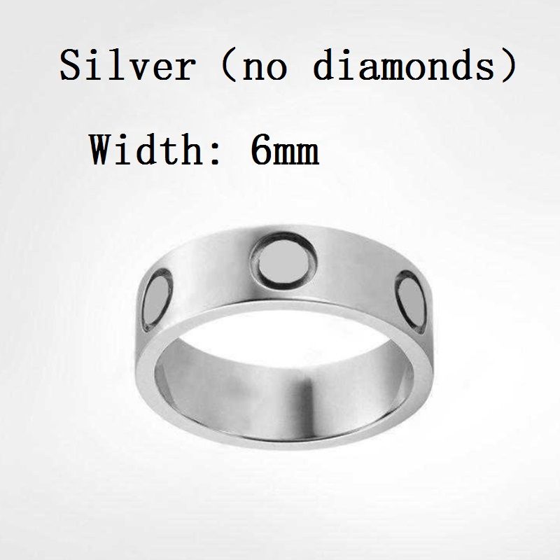6mm Silver no diamond