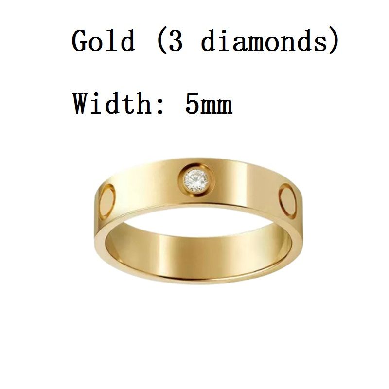 5mm gold with diamond