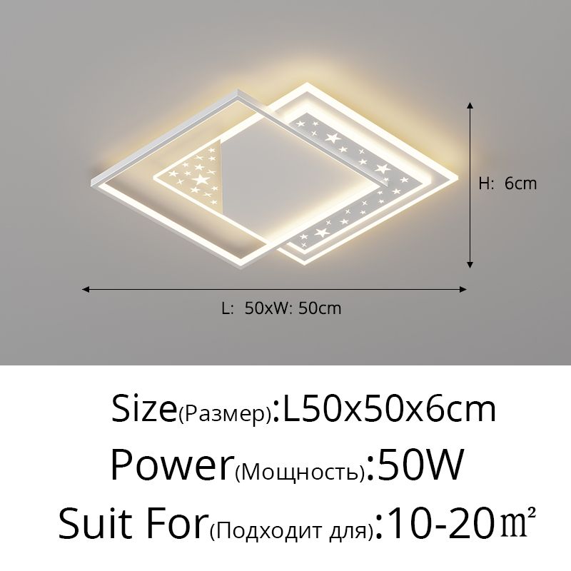 White Square 50x50cm 3 f￤rger ingen avl￤gsen