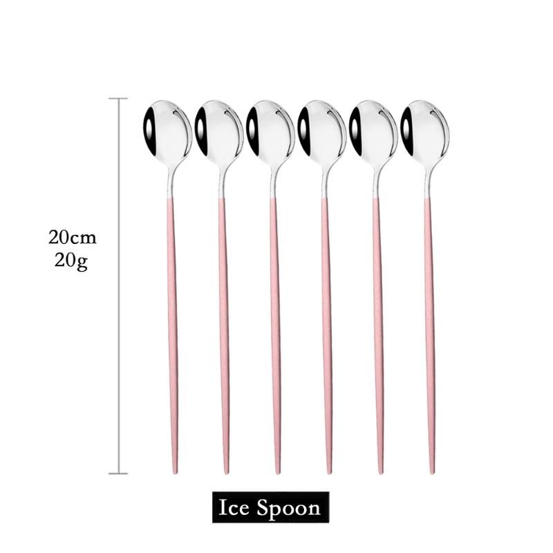 6Pcs Long Spoon