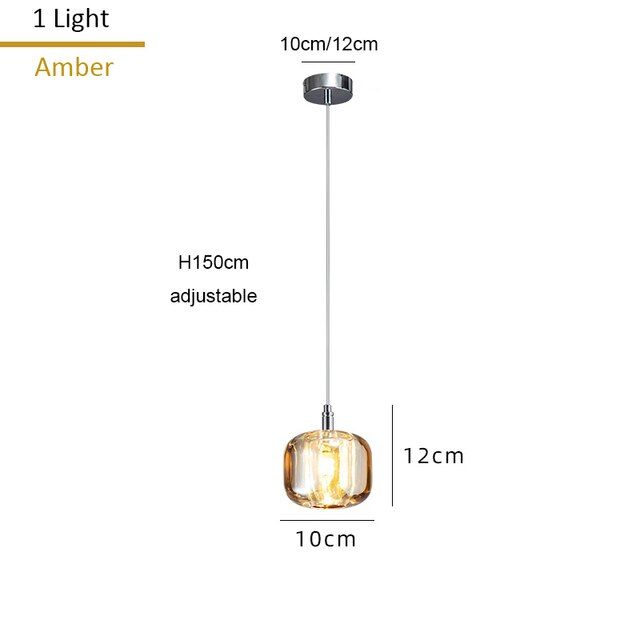 1 Light Amber Silver Base Light Light