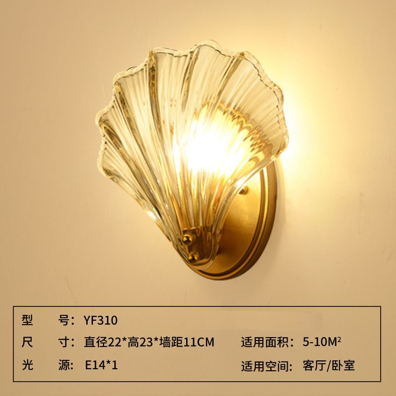 Amber Glass Goud met warme LED -lamp