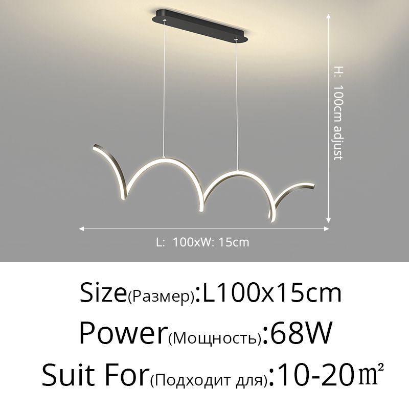 Black 100cm 3色リモートなし