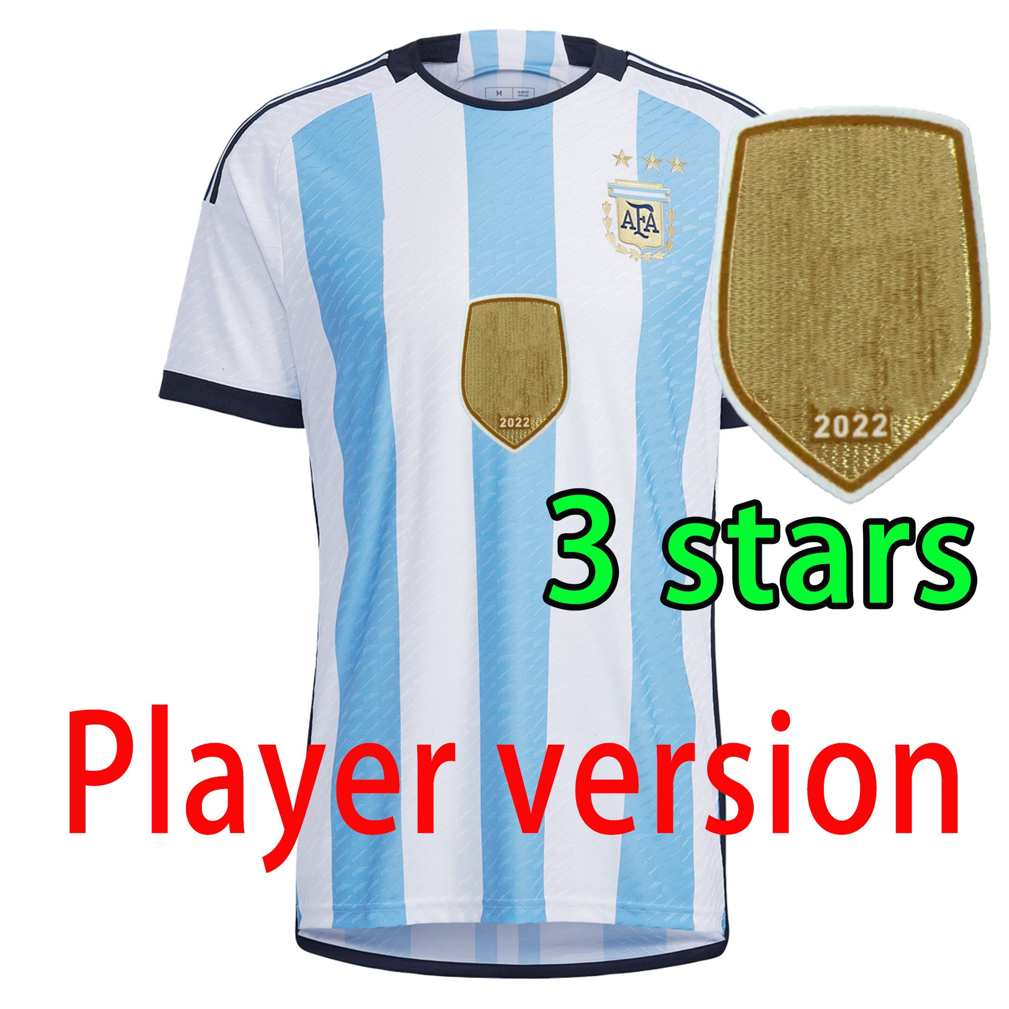 3 Stars Argentina Soccer Jerseys finals MESSIs France Maillots de 