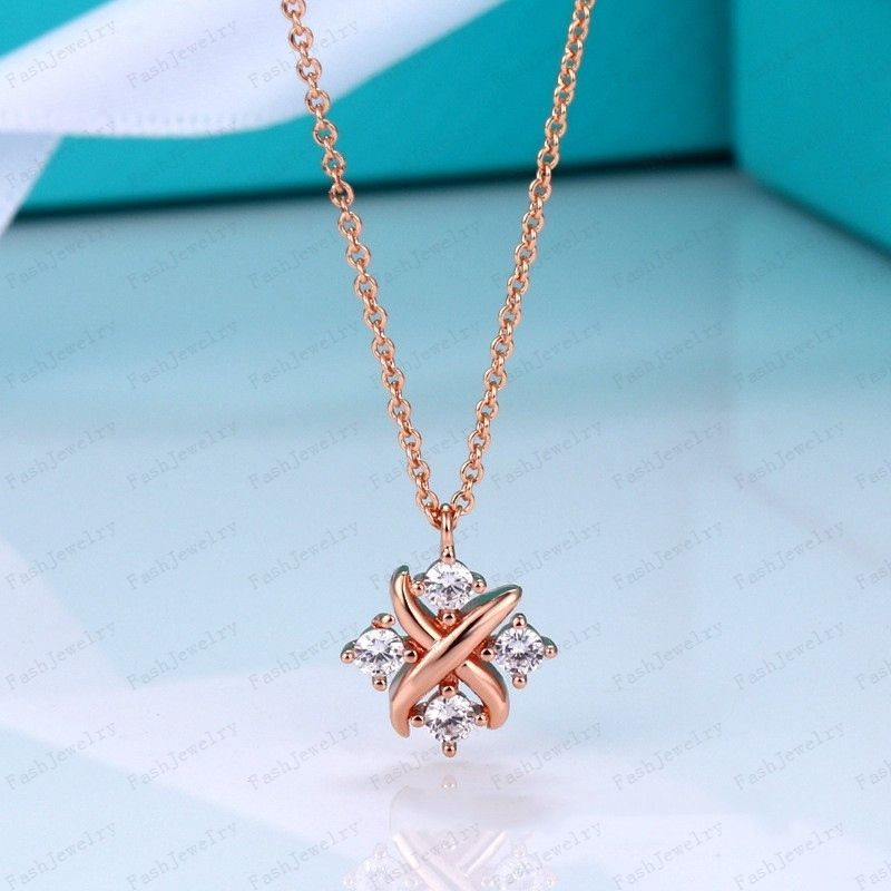 Rose gold X-shaped