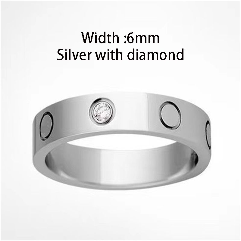 6 mm Silber (mit Diamant)