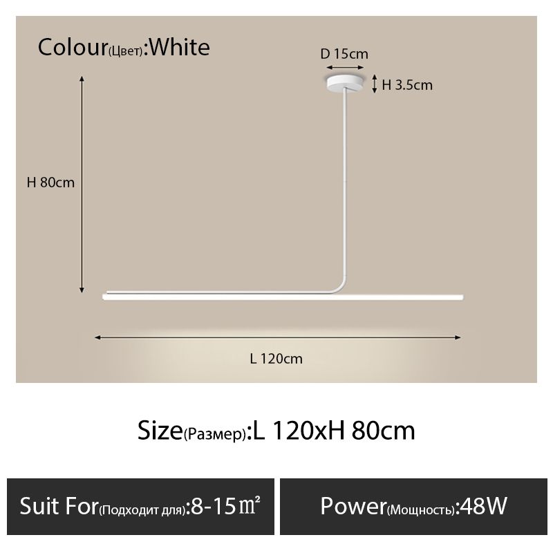 white L120cm Warm White