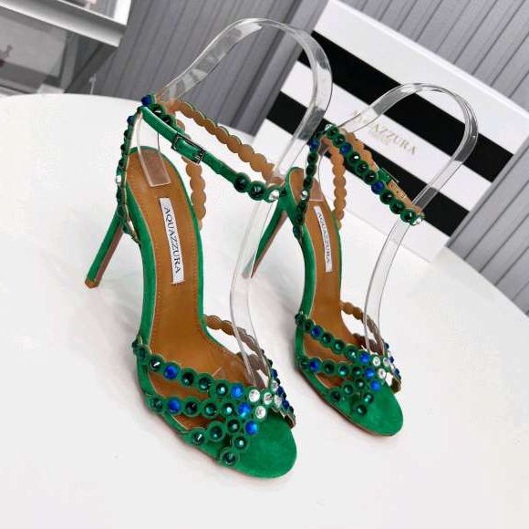 groene sandalen