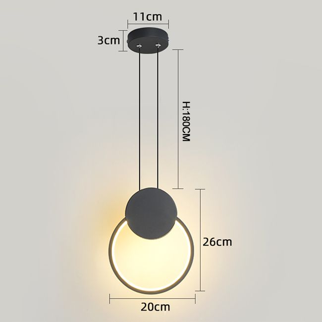 Round Black Warm White