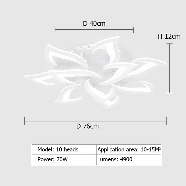 White 10 Petals China App com RC