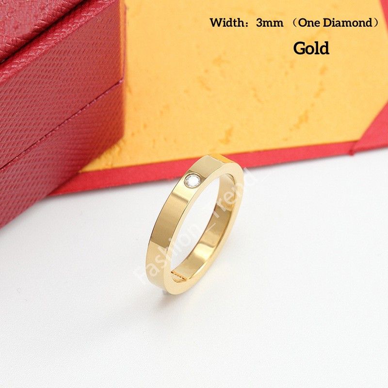 3mm Gold (With Diamond)