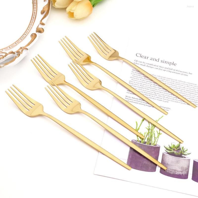 24pcs/set Simple Gold & Black Mini Portable Cutlery Set, Stainless