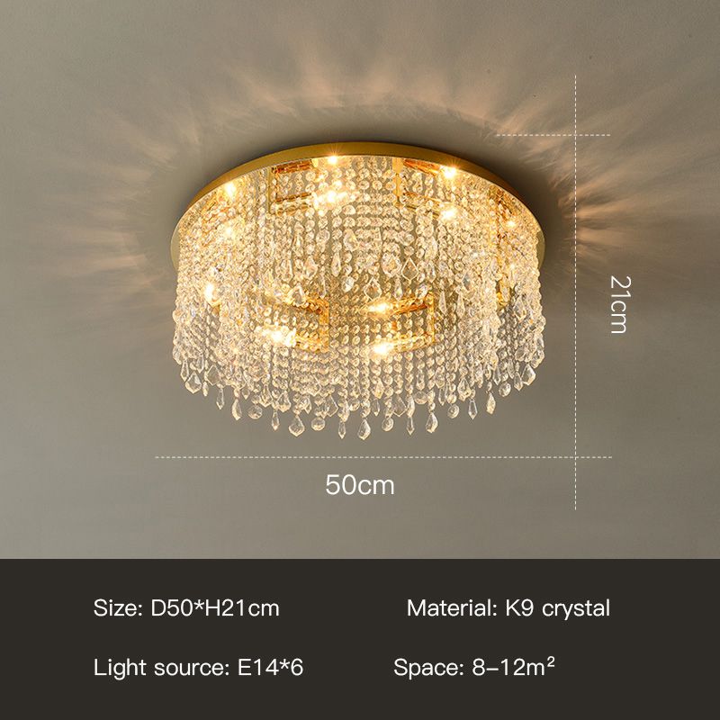 50 cm - 6 lichten zonder lamp goud