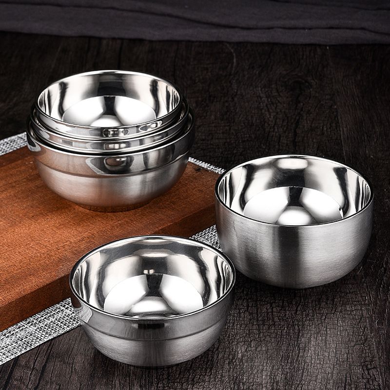 TYJ Double Layer Stainless Steel Insulated Rice & Soup Bowl Anti Scald,  Ideal For Childrens Tableware. From Besgodaily, $4.82