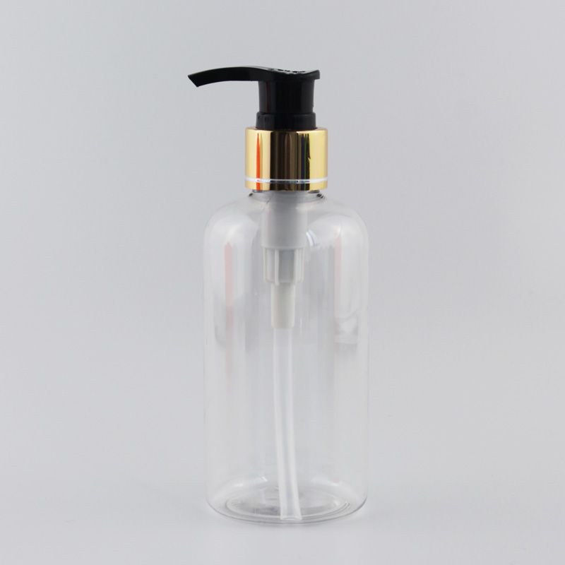 220ml Clear Bottle Black Plastic