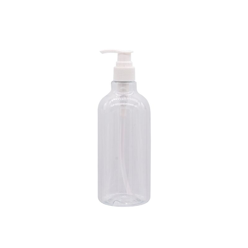 500ml Clear Button White Pet